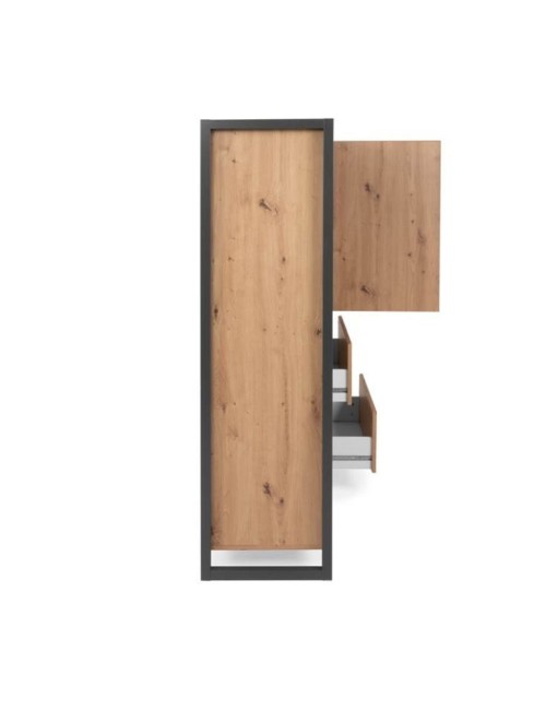 Credenza Alta L120XP40XH140 Denver 51 Colore Quercia Antracite