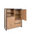 Credenza alta L120XP40XH140 Denver51 colore quercia antracite