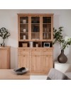 Credenza con vetrina Timber54A 120x40x200H Il fascino del legno naturale nella tua casa