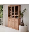 Credenza con vetrina Timber54A 120x40x200H Il fascino del legno naturale nella tua casa