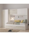 Cameretta a ponte con letto estraibile bianco e bianco consumato 6006 reversibile