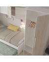 Cameretta a ponte con letto estraibile bianco e bianco consumato 6006 reversibile
