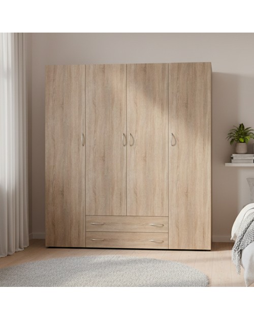 Armadio 4 ante e 2 cassetti rovere sonoma Seba4 160x51,6x177h
