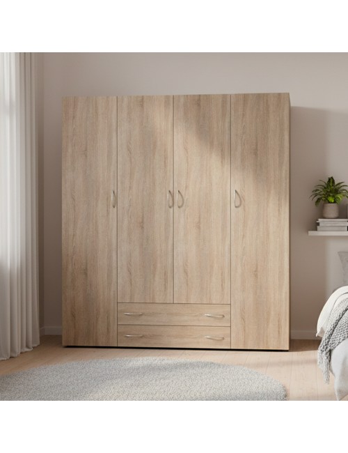 Armadio 4 Ante e 2 Cassetti Rovere Sonoma Seba4 160x51,6x177h Prezzo