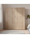 Armadio 4 ante e 2 cassetti rovere sonoma Seba4 160x51,6x177h