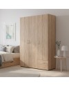 Armadio 3 ante e 2 cassetti rovere sonoma Seba3 120x51,6x177h