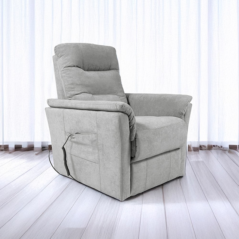 Poltrona Alzapersona Alessia 2 Motori con Roller Bar e Tessuto Idrorepellente Grigio – Comfort, Relax e Massima Autonomia