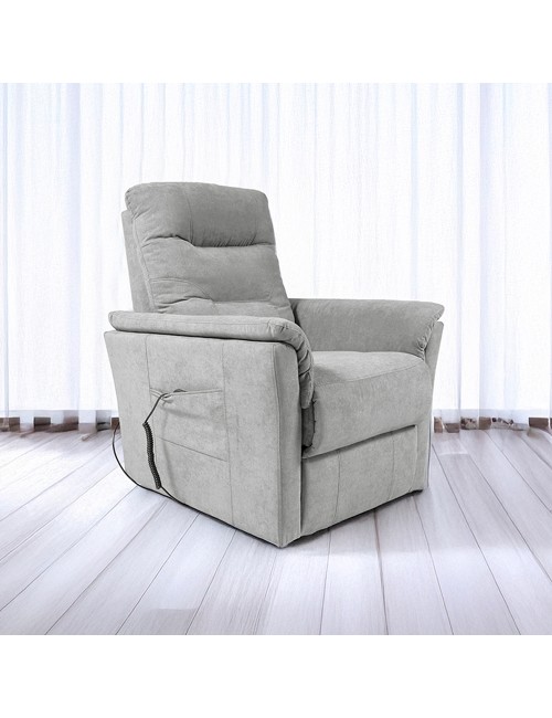 Poltrona Alzapersona Alessia 2 Motori con Roller Bar e Tessuto Idrorepellente Grigio – Comfort, Relax e Massima Autonomia