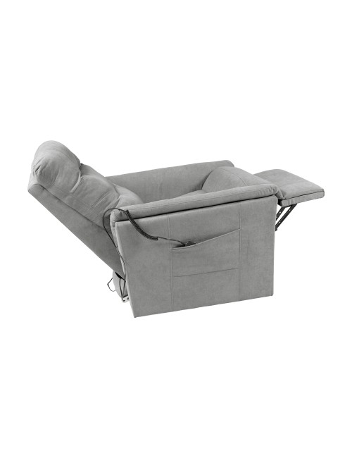 Poltrona Alzapersona Alessia 2 Motori con Roller Bar e Tessuto Idrorepellente Grigio – Comfort, Relax e Massima Autonomia