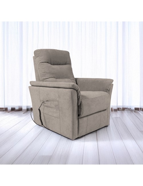 Poltrona Alzapersona Alessia 2 Motori con Roller Bar e Tessuto Idrorepellente tortora – Comfort, Relax e Massima Autonomia