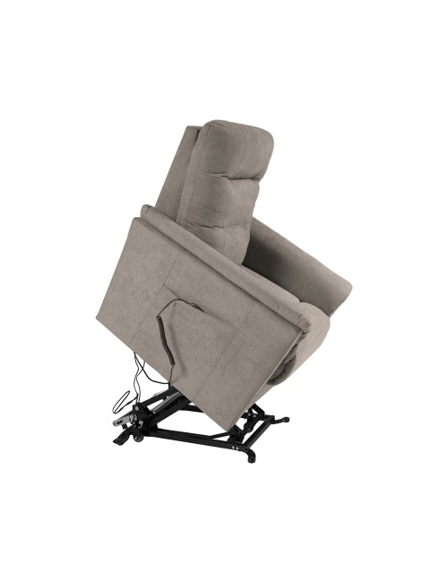 Poltrona Alzapersona Alessia 2 Motori con Roller Bar e Tessuto Idrorepellente tortora – Comfort, Relax e Massima Autonomia