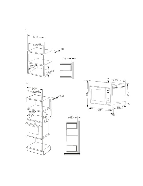Forno microonde incasso Midea con grill MW17DIX 17 litri inox