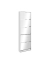Scarpiera specchio Koblenz 5 ante ribalta colore bianco