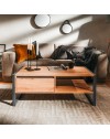 Tavolino da salotto L100xP55XH40 Denver55 colore quercia antracite