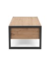 Tavolino da salotto L100xP55XH40 Denver55 colore quercia antracite