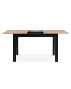 Tavolo rettangolare allungabile rovere e nero Coburg120 120x70x76,5
