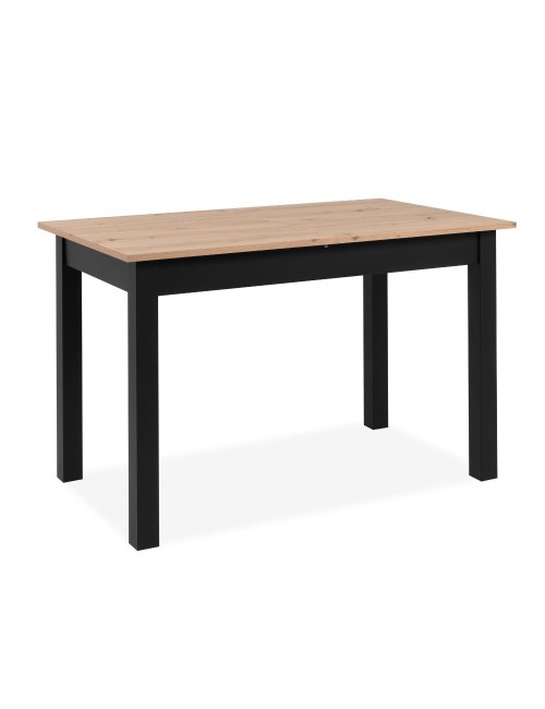 Tavolo rettangolare allungabile rovere e nero Coburg120 120x70x76,5 Prezzo