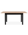 Tavolo rettangolare allungabile rovere e nero Coburg120 120x70x76,5