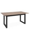 Tavolo allungabile Austin80A piano color legno e gambe antracite 160x90x75