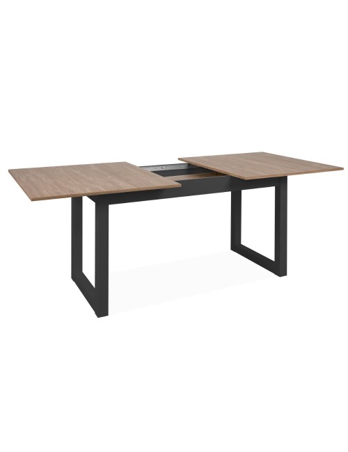 Tavolo Allungabile piano color legno e gambe antracite Austin80A