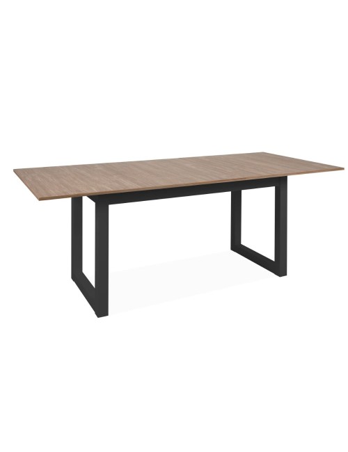Tavolo Allungabile piano color legno e gambe antracite Austin80A