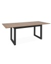 Tavolo allungabile Austin80A piano color legno e gambe antracite 160x90x75