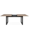 Tavolo allungabile Austin80A piano color legno e gambe antracite 160x90x75
