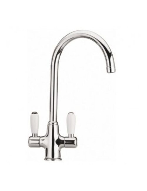 Miscelatore da Cucina Cromato Manopole Ceramica Bianca Paini 64CR544