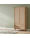 Armadio 2 ante e 2 cassetti effetto vimini Bali60A