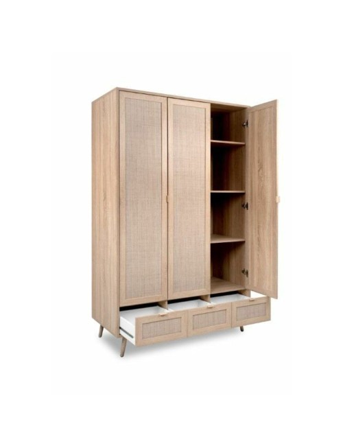 Armadio 3 Ante e 3 Cassetti Effetto Vimini Bali60B Prezzo