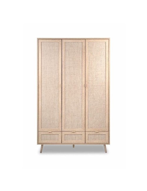 Armadio 3 Ante e 3 Cassetti Effetto Vimini Bali60B Prezzo