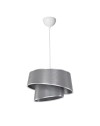 Lampada a sospensione con paralume grigio effetto legno Lima MDL5132