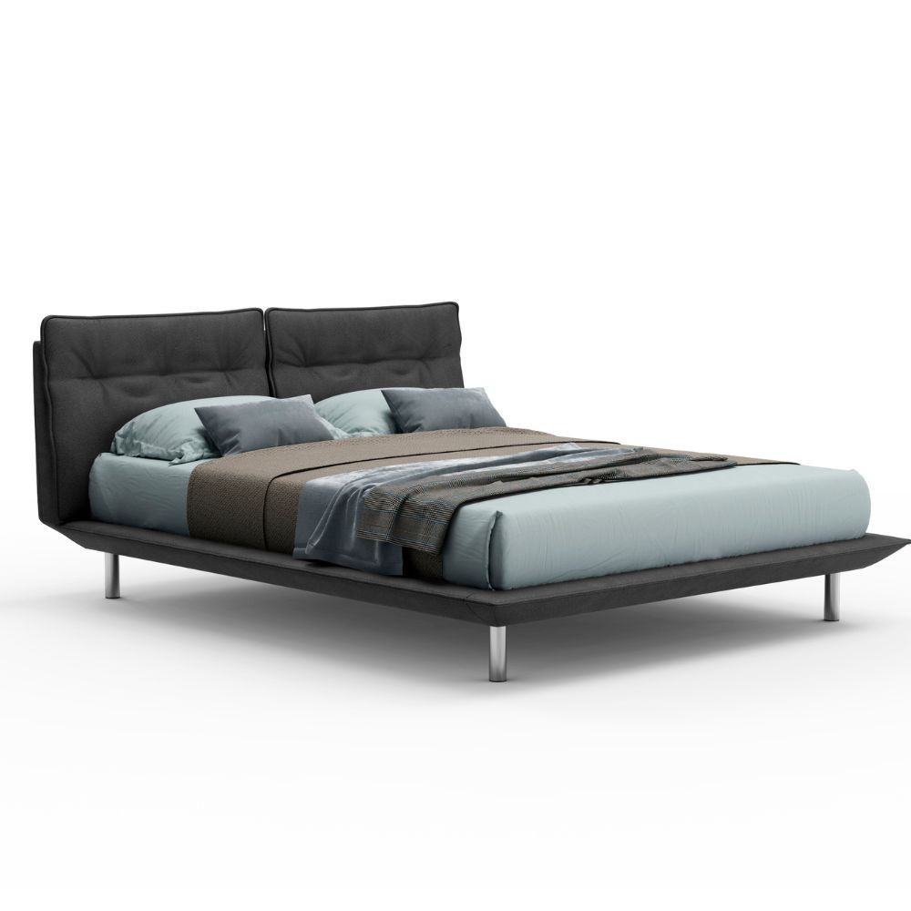 Letto matrimoniale moderno Bolt colore grigio scuro
