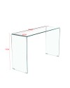 Consolle Scarlett 120×40 cm in Vetro Temperato Curvato – Design Minimal