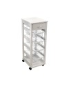 Carrello da cucina salvaspazio 4 cestini estraibili ed un cassetto Vesuvio colore bianco