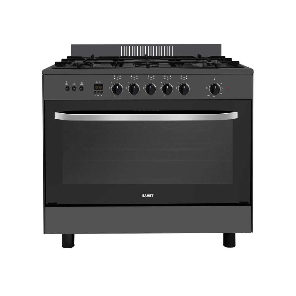 Cucina a gas Samet Stromboli 90x60 cm con forno a gas grill elettrici – Nera Classe A