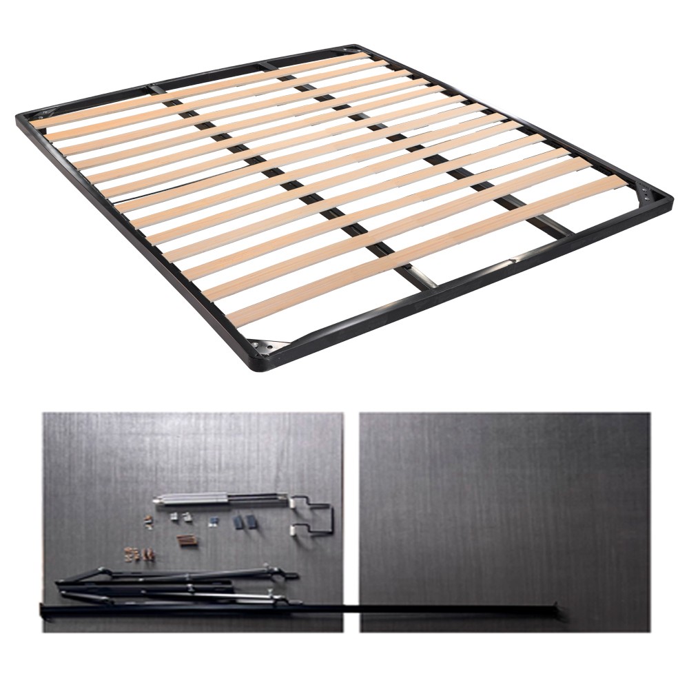 Kit Letto Contenitore Completo matrimoniale 160x190 cm | Rete a Doghe con Meccanismo Lift System, Pistoni e Pannelli Fondo