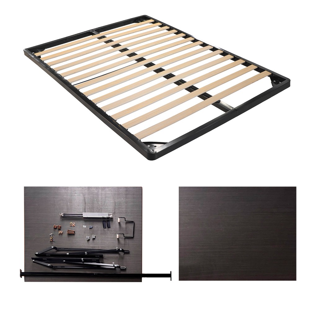 Kit Letto Contenitore Completo una piazza e mezza 120x190 cm | Rete a Doghe con Meccanismo Lift System, Pistoni e Pannelli Fondo