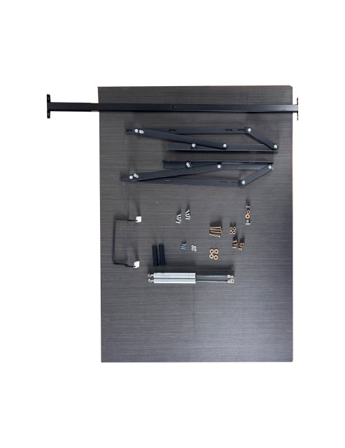 Kit Letto Contenitore Completo una piazza e mezza 120x190 cm | Rete a Doghe con Meccanismo Lift System, Pistoni e Pannelli Fondo