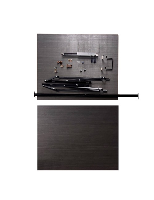 Kit Letto Contenitore Completo una piazza e mezza 120x190 cm | Rete a Doghe con Meccanismo Lift System, Pistoni e Pannelli Fondo