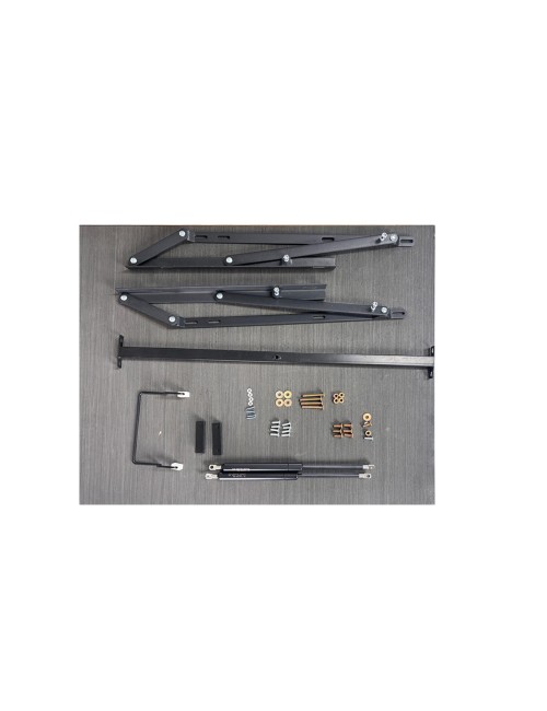 Kit Letto Contenitore Completo Singolo 80x190 cm | Rete a Doghe con Meccanismo Lift System, Pistoni e Pannelli Fondo