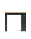 Tavolo snack alto Kivo antracite e rovere con 3 ripiani laterali 115x50x103H