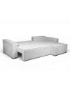 Divano Angolare Emily grigio con Letto Easy Open, Contenitore e Penisola Reversibile – Comfort e Design per il Living