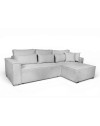 Divano Angolare Emily grigio scuro con Letto Easy Open, Contenitore e Penisola Reversibile – Comfort e Design per il Living