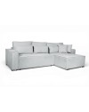 Divano Angolare Emily grigio scuro con Letto Easy Open, Contenitore e Penisola Reversibile – Comfort e Design per il Living