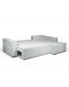 Divano Angolare Emily grigio scuro con Letto Easy Open, Contenitore e Penisola Reversibile – Comfort e Design per il Living