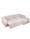Divano Angolare Emily beige con Letto Easy Open, Contenitore e Penisola Reversibile – Comfort e Design per il Living