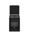 Cucina a Gas Tremiti 60x60 cm Nera con Forno a Gas 70 Litri e Grill Elettrico Classe A Samet Indomita Line