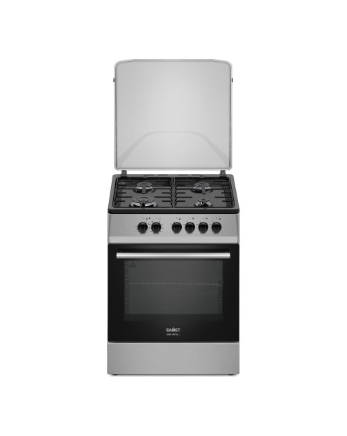 Cucina a Gas Tremiti 60x60 cm Silver con Forno Ventilato Multifunzione 70 Litri Classe A Samet Indomita Line