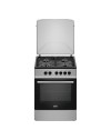 Cucina a Gas Tremiti 60x60 cm Silver con Forno Ventilato Multifunzione 70 Litri Classe A Samet Indomita Line